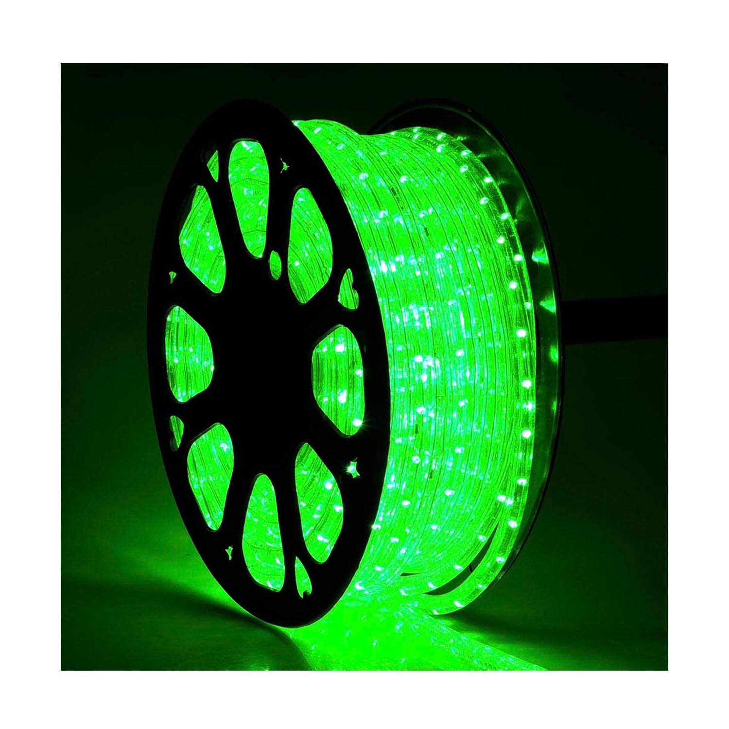 Mufasa LED Rope Light Indoor Outdoor Strip Home Decoration Lights, Diwali Festival Lights False Ceiling, Balcony 220V AC (Non Adhesive Back) (Green, 15 Meter)