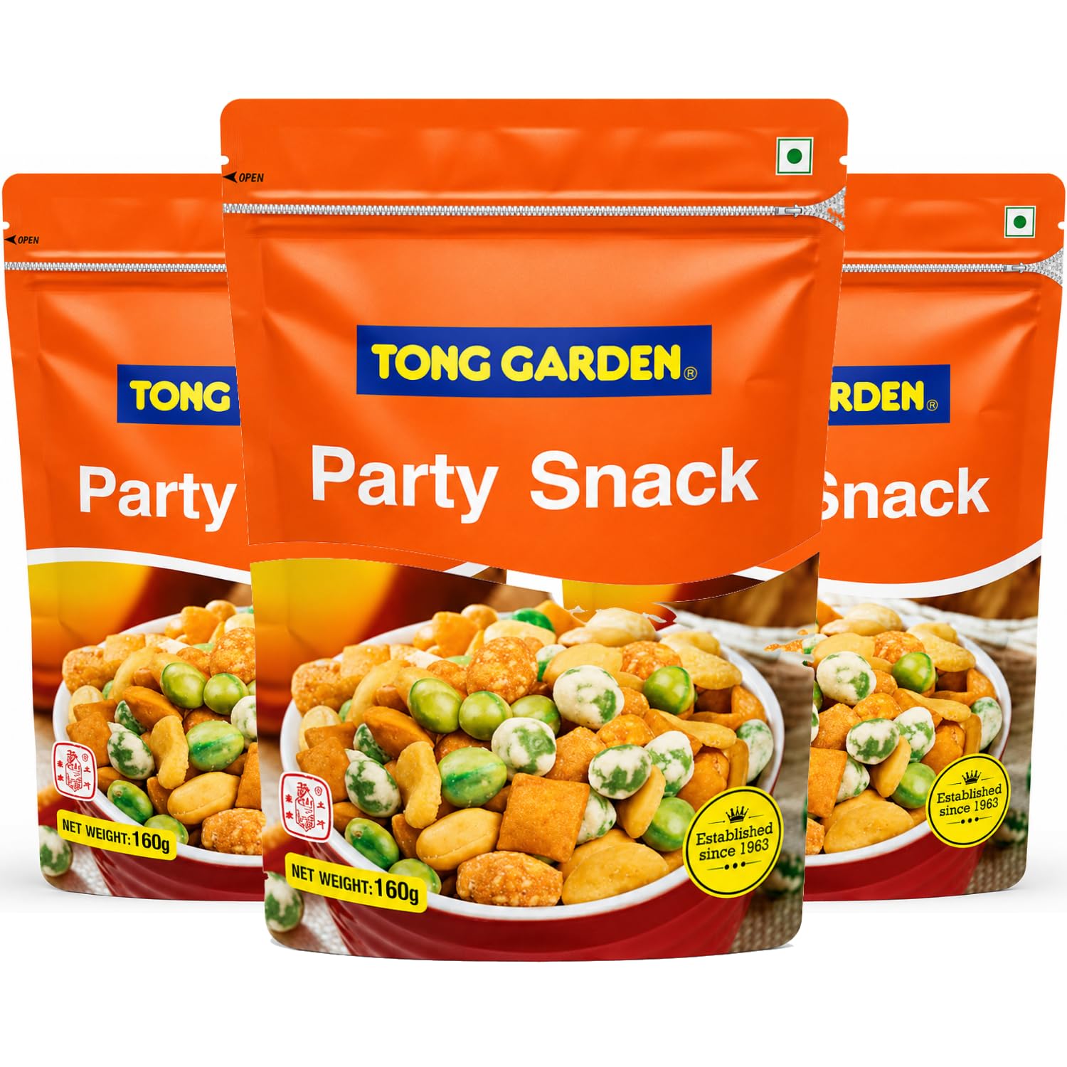 TONG GARDEN - Party Snack Mix (Pack Of 3) 160g Each By COUGAR | Mixed Snack Blend With Peanuts, Green Peas & Crackers | Ready To Eat Savoury Snack For Tea Time & Gatherings | Crunchy Snack Mix – (Imported-THAILAND)-image-33