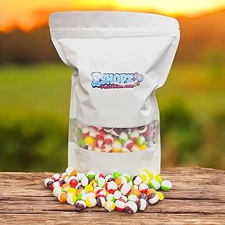Rainbow Crunch Original Candy Freeze Dried 16 oz 1 pound - Assortment Strawberry, Orange, Lemon, Grape, Lime Flavors Large 1lb Big Bag Pouch - Ideal Gift Snack 16oz