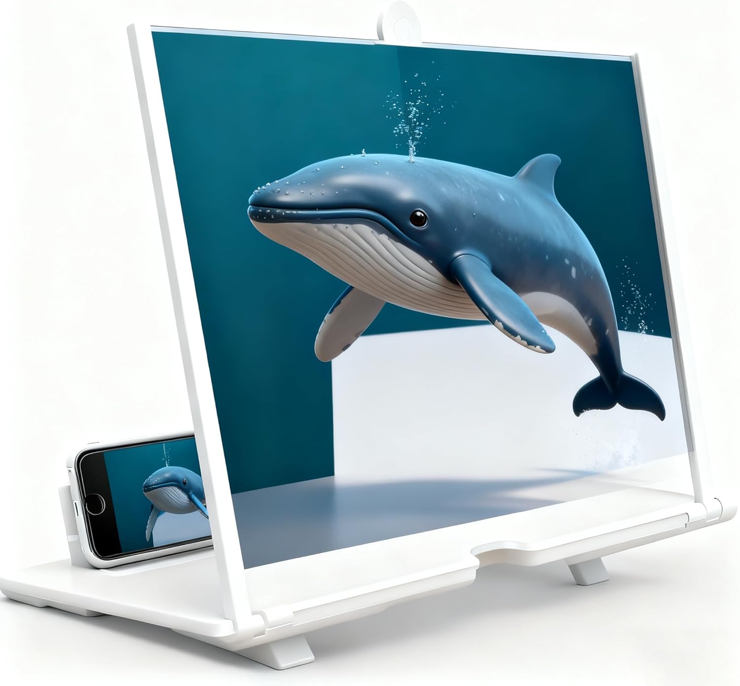 10/12/14/16/18 Inch Screen Phone Magnifier, 2026 Upgrade Foldable Screen Magnifier for MobilePhone, Cell Phone Magnifier Projector Screen for Videos, Movies and Gaming (Black, 18inch)