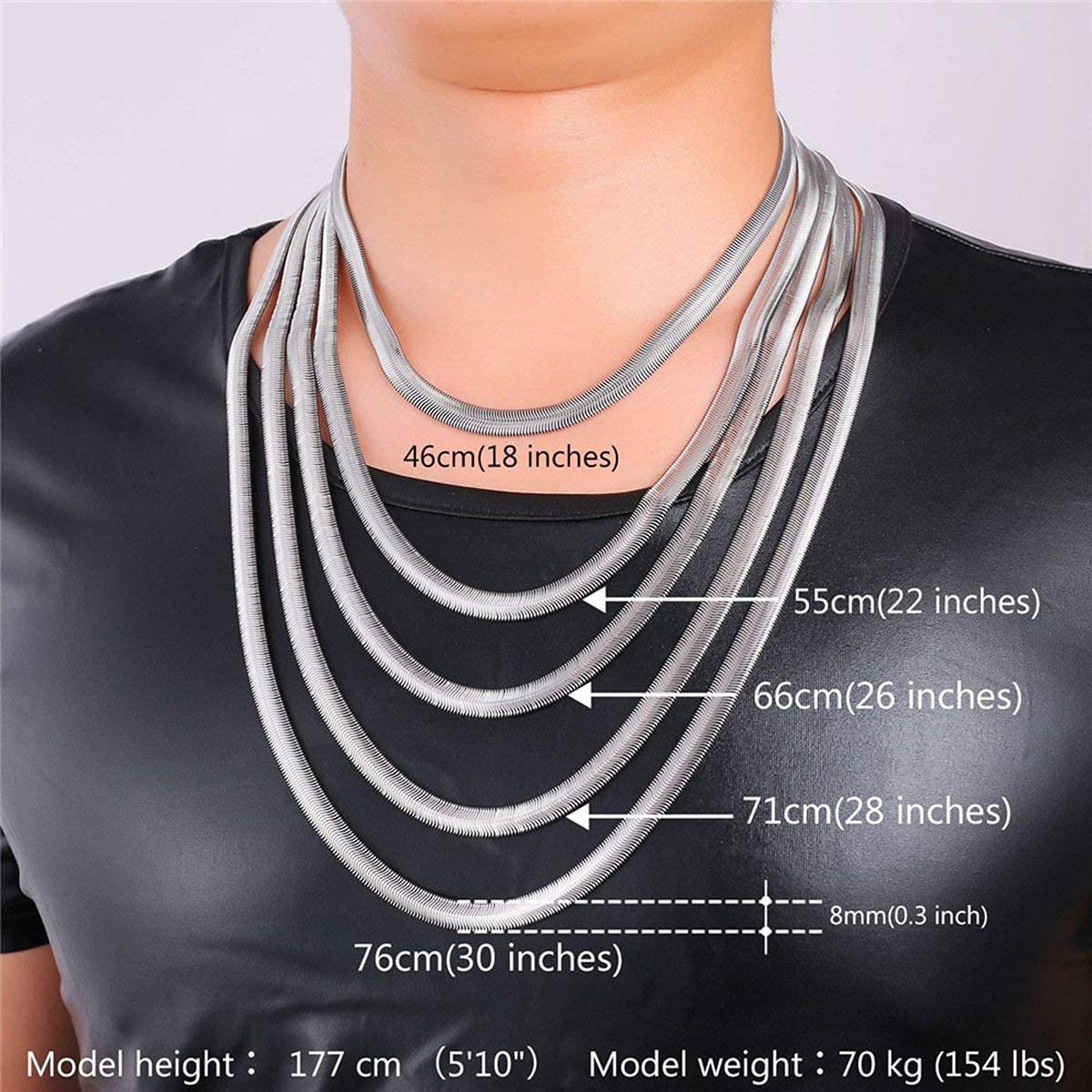 Stylish 1g Gold Stainless Steel Chain for Men