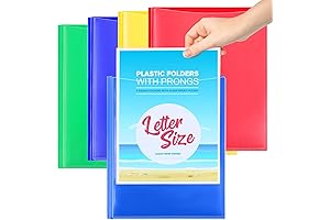 KTRIO Clear Folder Pockets for School and Office [Pack of 4]