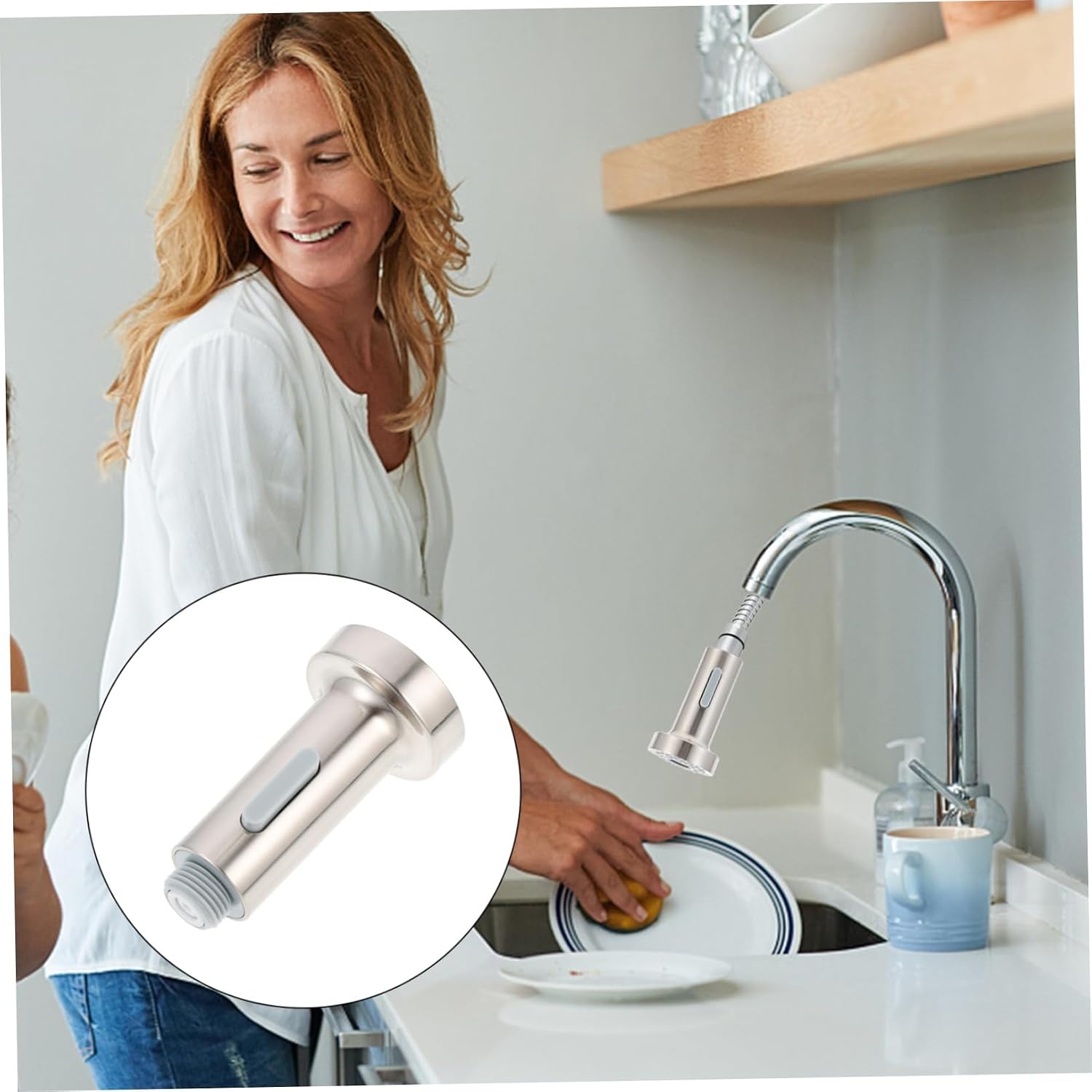 Modern Faucet Sprayer Kitchen Faucet Spray Head Easy Cleaning Replace Old Shower Head Water Saving