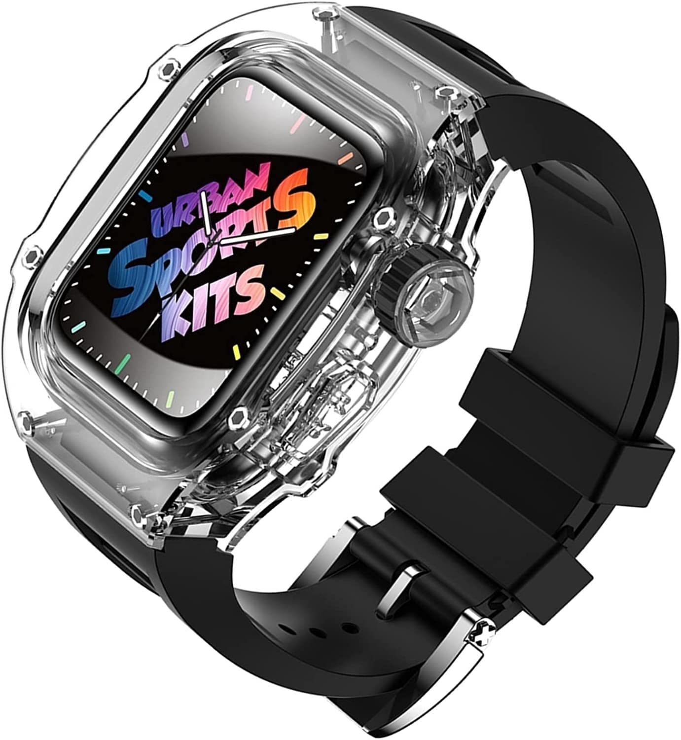 Correa deportiva para Apple Watch anti-golpes con parachoques transparente de alta resistencia 7
