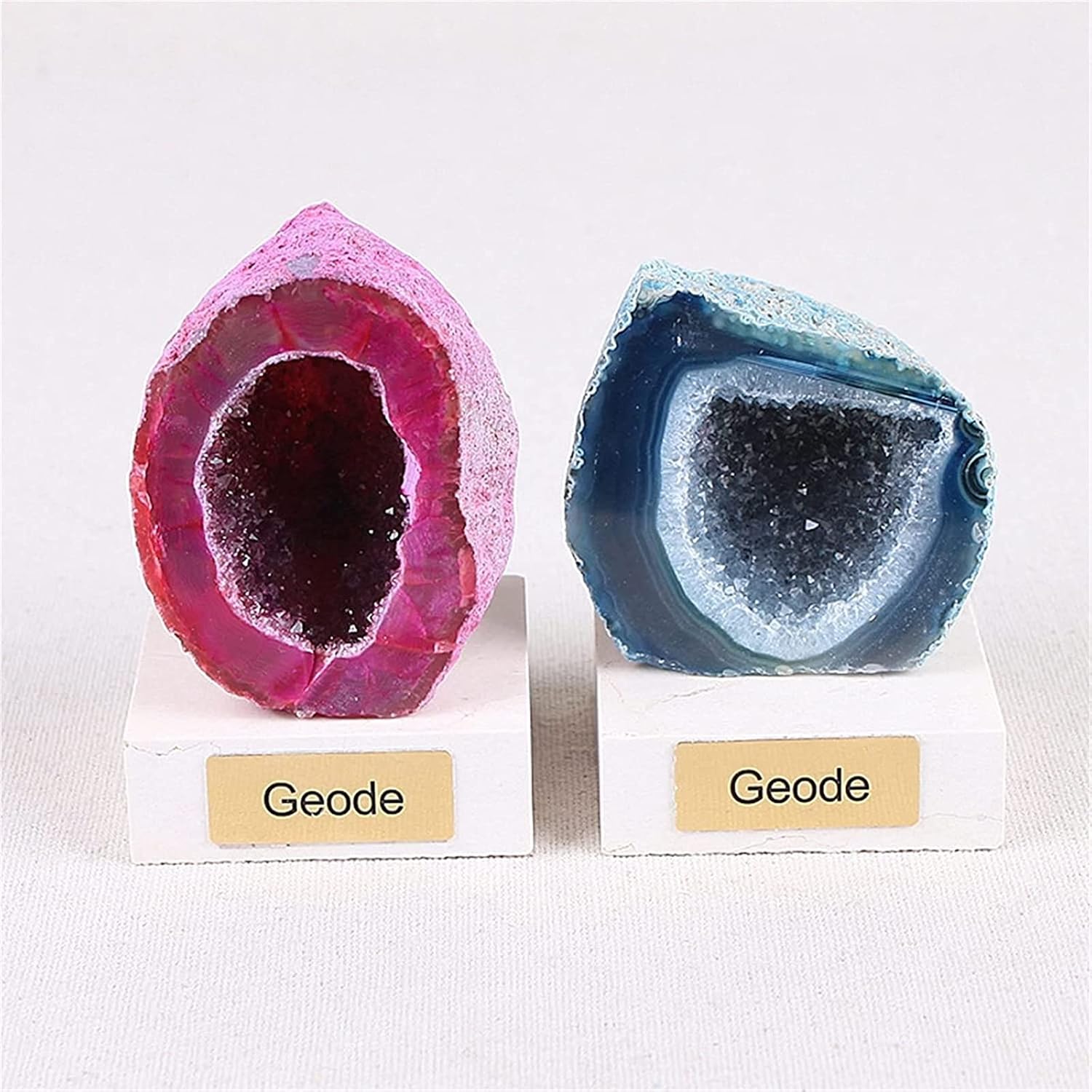 Natural Gemstones Tumbled Stones 1 Piece Geode Agate Natural Crystal Coloring Sample Freeform Mineral Stones U200BHOME Decoration Craft Manual Cutting Colouring (Color : Cyan Agate)