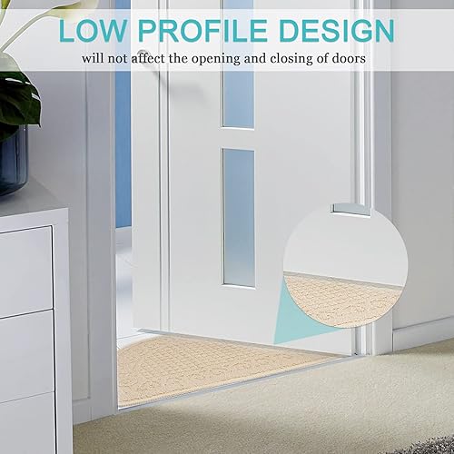 Miniatura 7 de Tapete medio redondo antideslizante para cocina, dormitorio, inodoro, mantiene tus suelos limpios, diseño decorativo (S, camello 1)