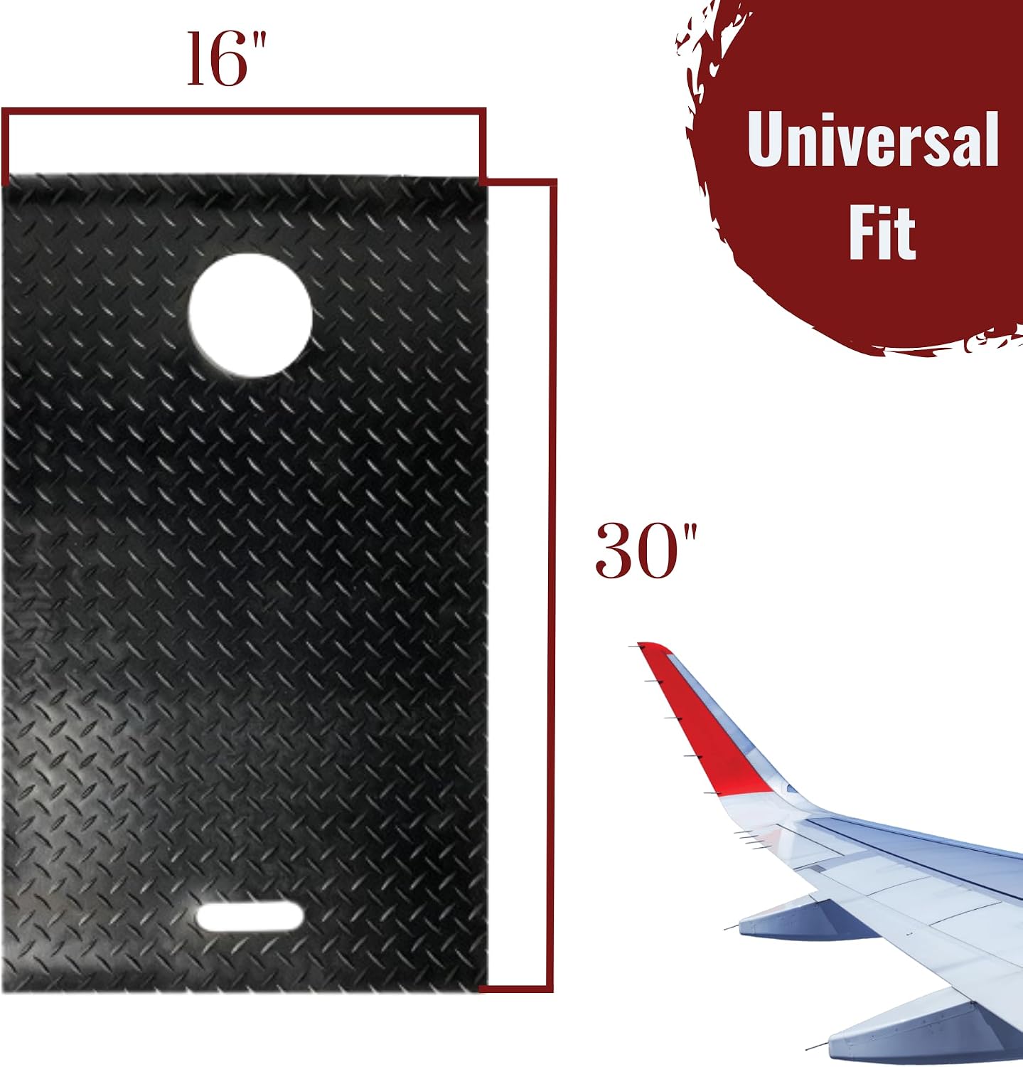 Mannino Enterprises Aircraft Refueling Wing Mat 17” x 30” – Premium Rubber Airplane Fueling Mat for Scratch & Leak Prevention, Over-Wing Fuel Protection Pad, Portable Aviation Fuel Mats, Made in USA