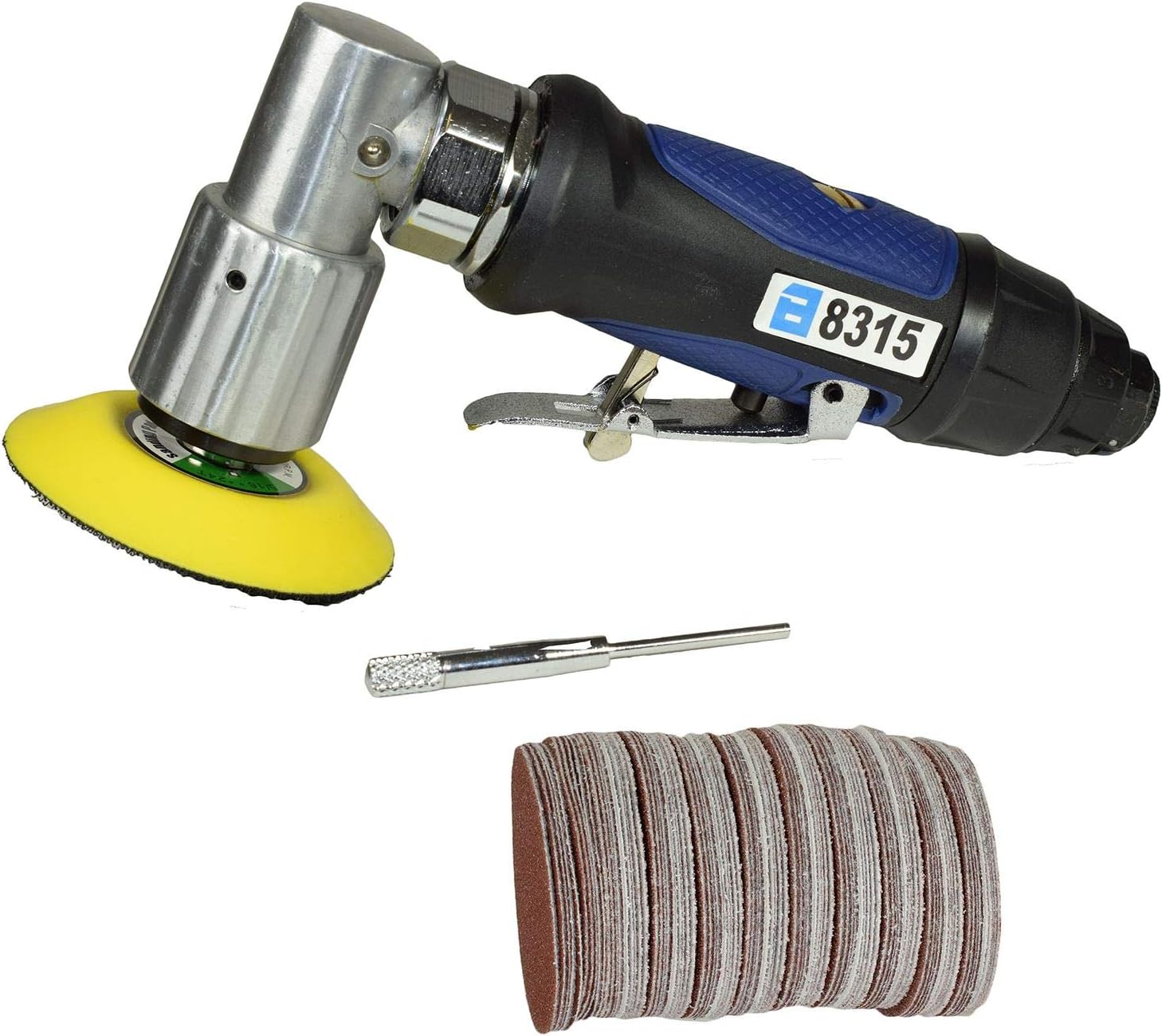 3" 75mm Air Angle Sander Grinder Polisher Sanding and 100 pack mixed discs