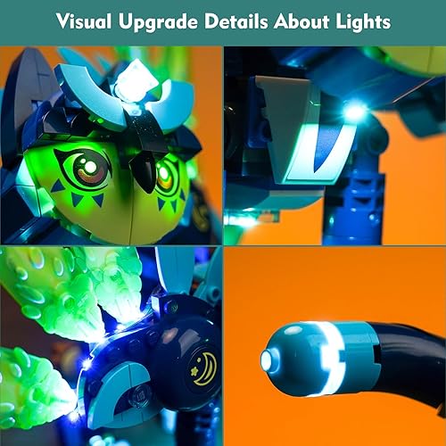 Miniatura 2 de VONADO Kit de luces LED para Lego Zoey y Zian The Cat Owl 71476 DREAMZzz (solo luces, sin modelos) Juego de iluminación creativa Accesorios