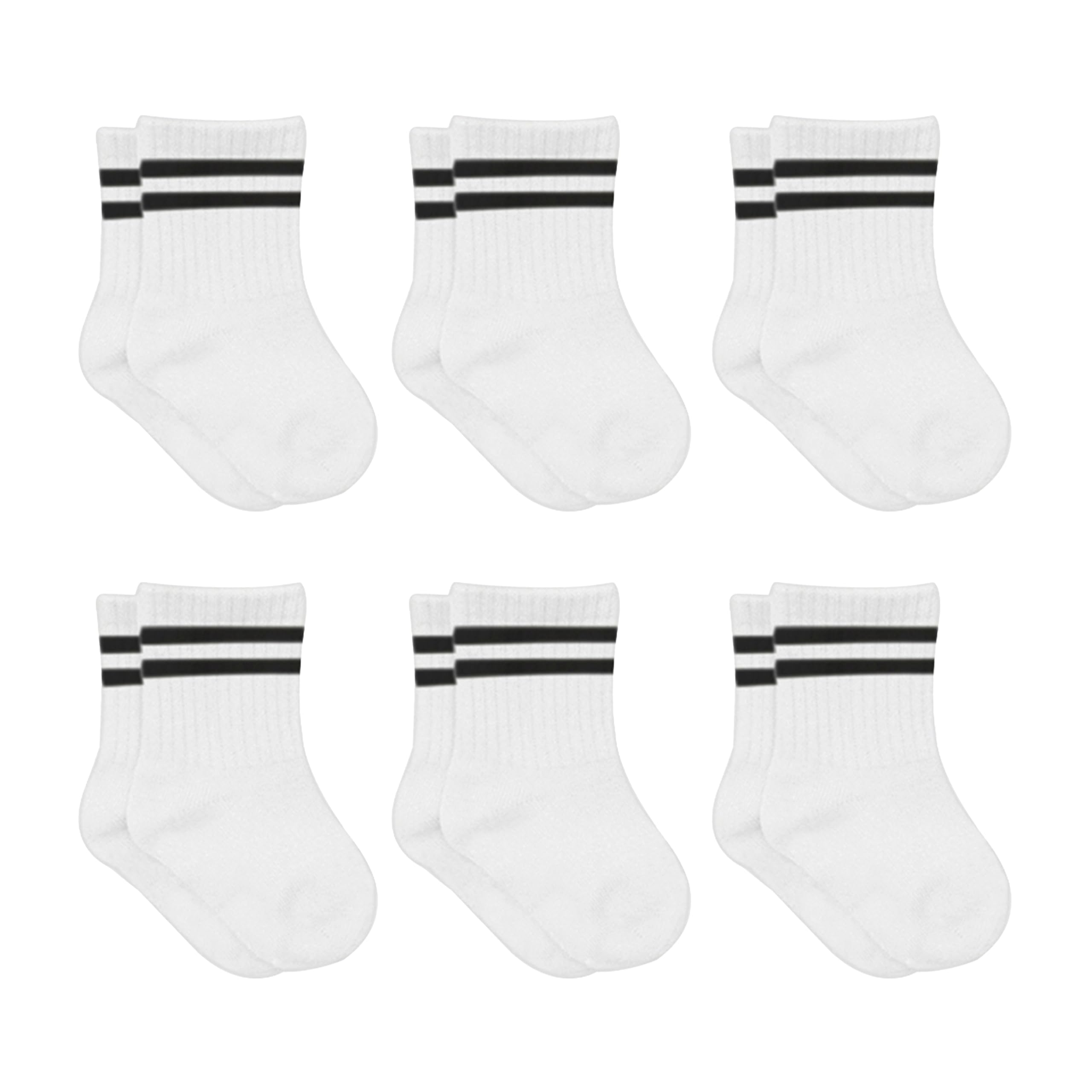 bistyle Baumwolle 6 Paar Baby Socken für Neugeborene Säugling 0-6 Monate bis 3 Jahre | Stopper Nahtlos Socken | Jungen Mädchen Kindersocken