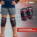 JJ JONEX Unisex Tenacity Adjustable Rollerderby Wheel Skates Combo (Skates+Helmet+Knee Pad+Elbow Pad+Gloves+Key+Bag) Suitable for Age 6-11 (Medium), Red gallery image