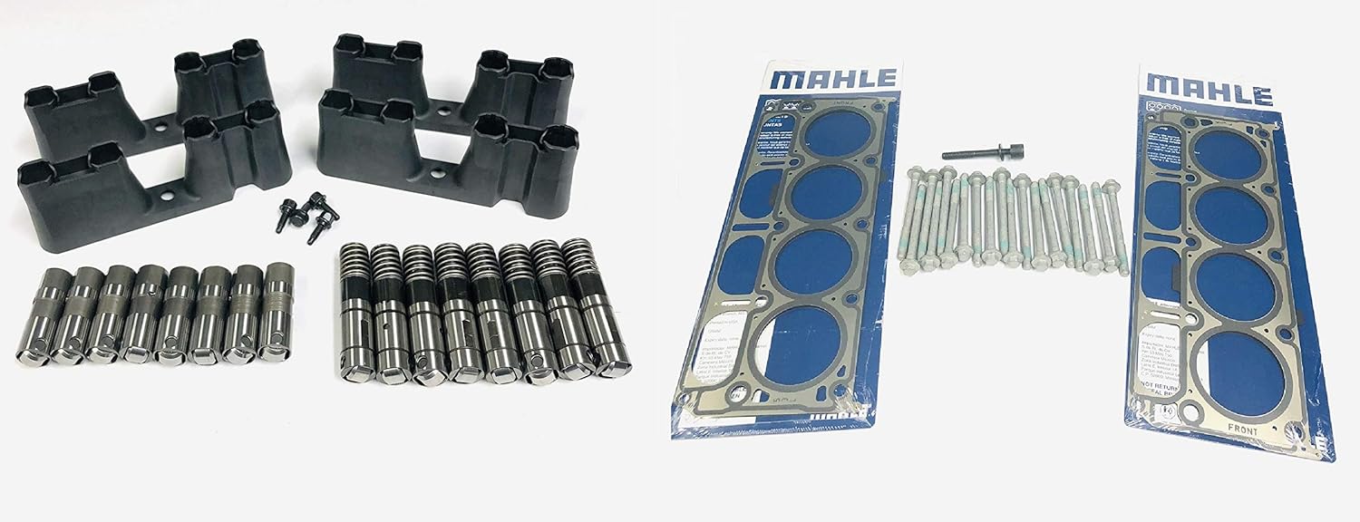 Lifter replacement kit compatible with compatible with 2014-18 Chevy & GMC 6.2L L86. Pair of (2) Cylinder Head Gaskets, head bolts, lifters & trays.