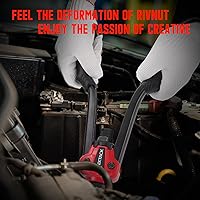 Vista 7 de Kit de herramientas de tuerca de remache con broca escalonada, 120 nutsert, herramienta de remache resistente con 8 mandriles SAE y métricos M5 M6