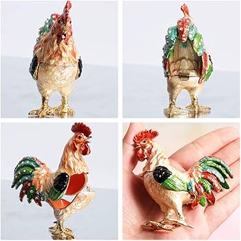 Amazon｜Waltz&F雄どりジュエリーボックス クリスタル動物アクセサリー