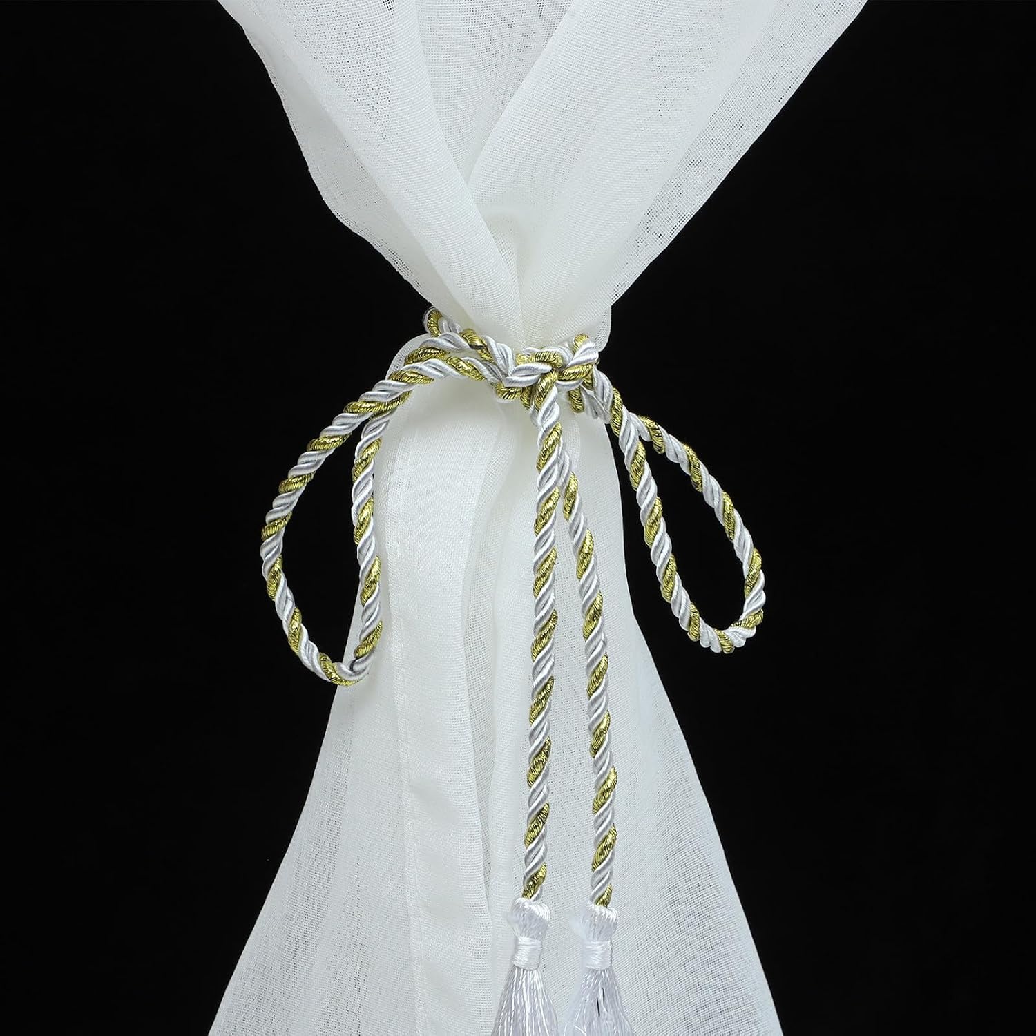 Didiseaon White Gauze Doorway Curtain Privacy Shield 25x40in for Home