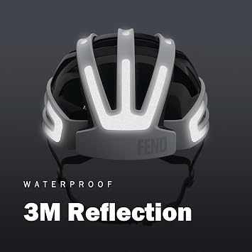 Fend One Reflective Sticker Set 3M Scotchlite Hi-Vis Black Stickers One Helmet (Reflects Bright White)