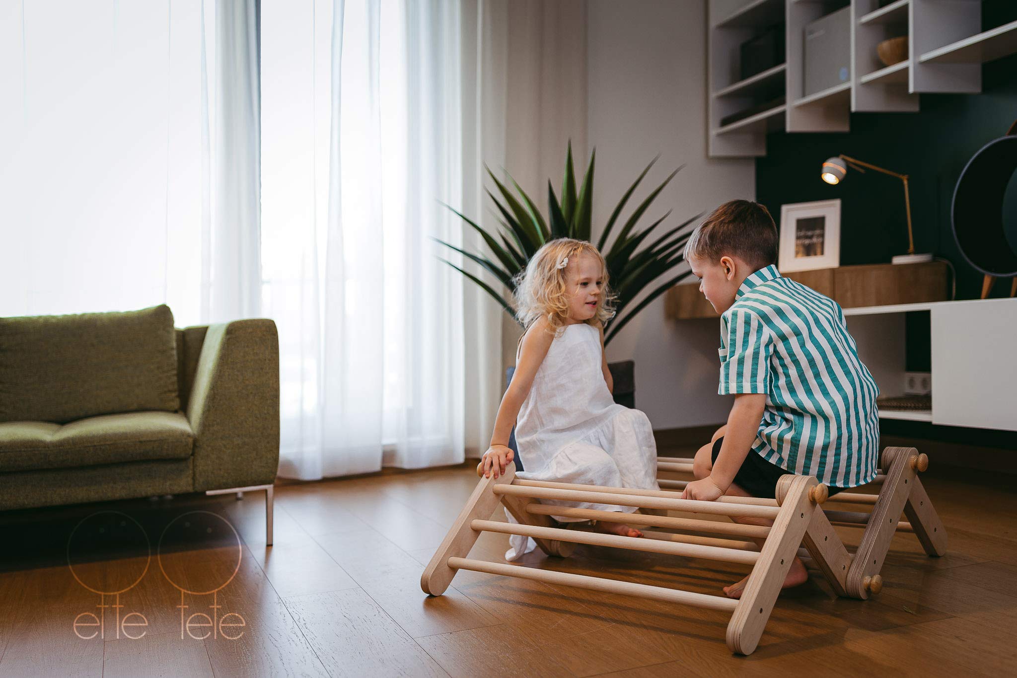 Modifiable climbing frame MOPITRI, inspired by Emmi Pikler, climbing ...