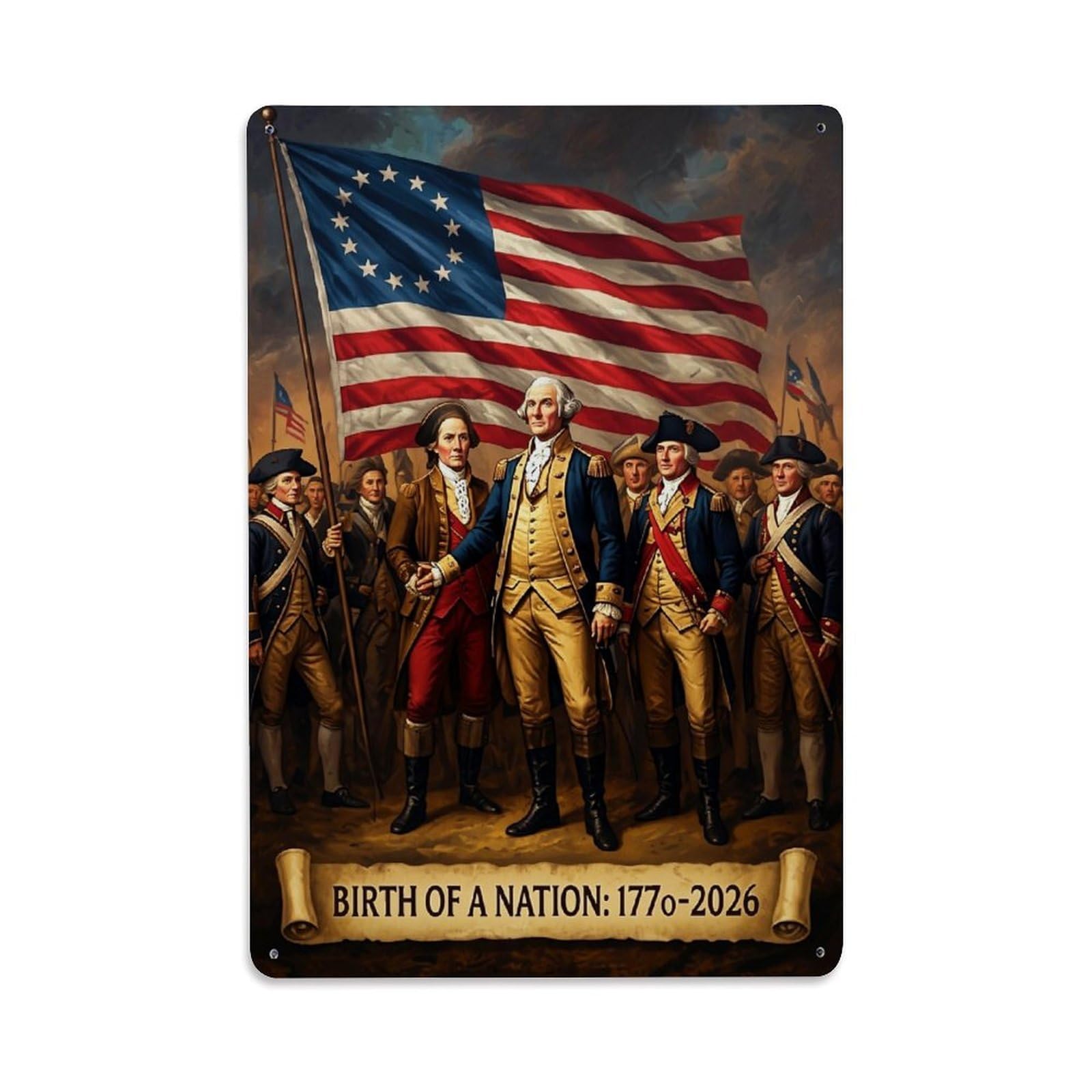 Birth Of A Nation Retro Metal Tin Sign, Vintage Metal Poster for home, Gaming Room, Studio Workshop,Bar,Garage Wall Art Decor 8x12 Inch