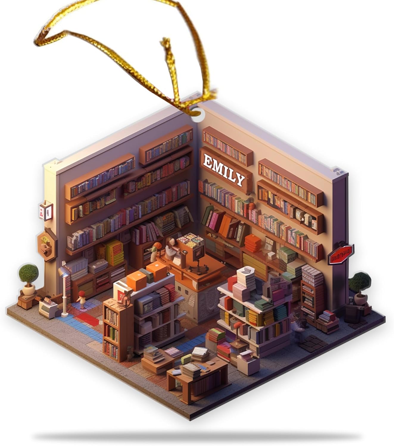 Personalized Ornament Book, Store Book Ornament, Book Lover