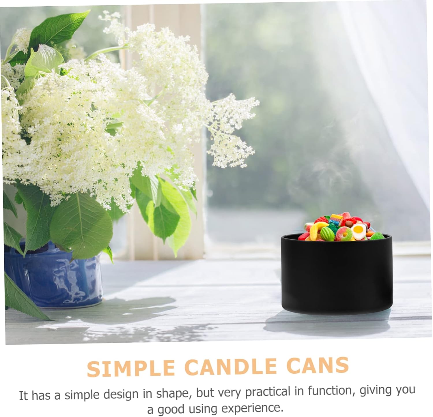 WOONEKY 4pcs Vintage Tinplate Storage Jars Multi-functional Containers for Candles Balms and Jewelry Durable Stylish and Refillable Crafts and Home Organization
