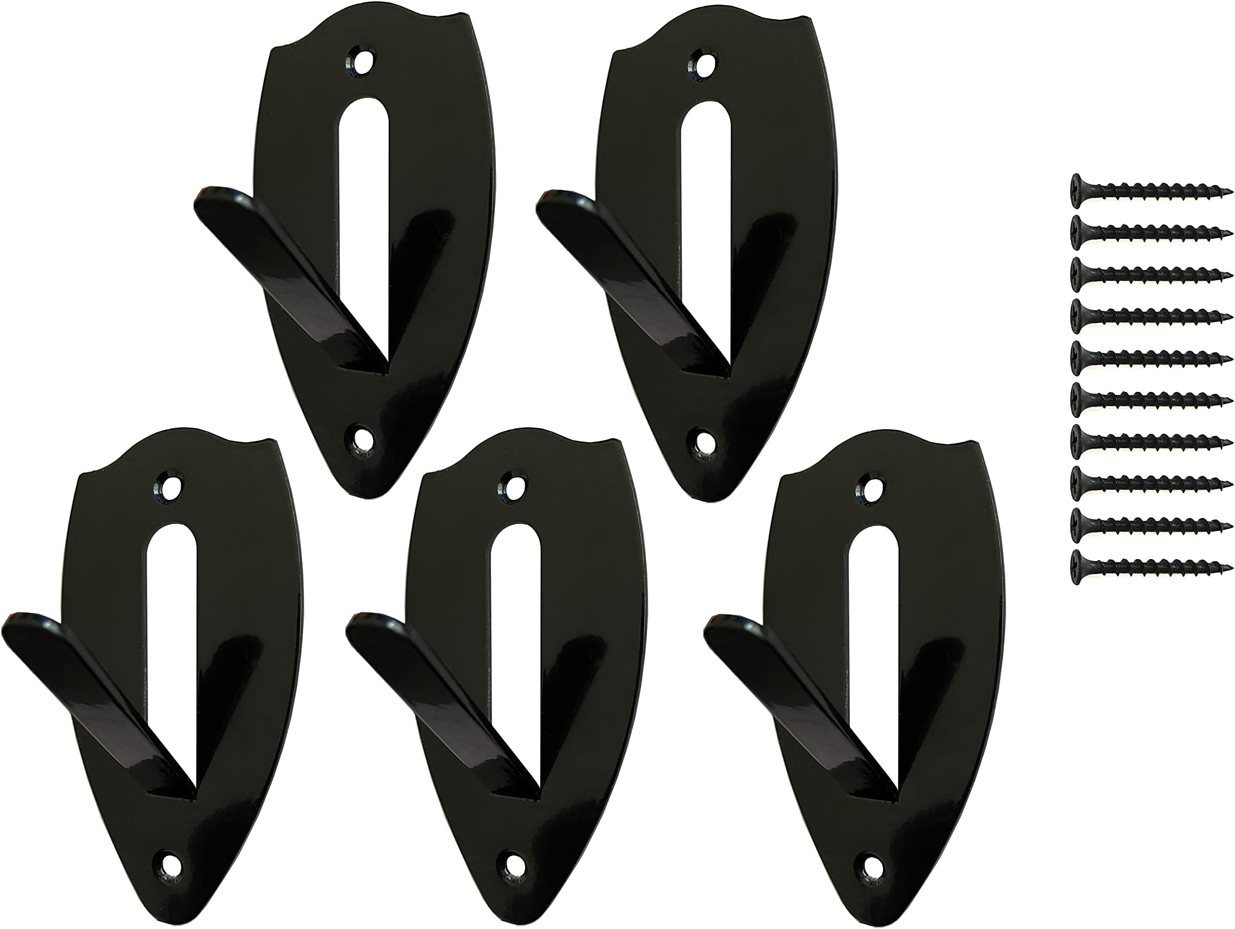 Skull Hook Trophy Mount Perfect Kit for Hanging and Mounting Taxidermy Deer Antlers and Other Skulls for Display Skull Hanger Powder Coating (Black-5)
