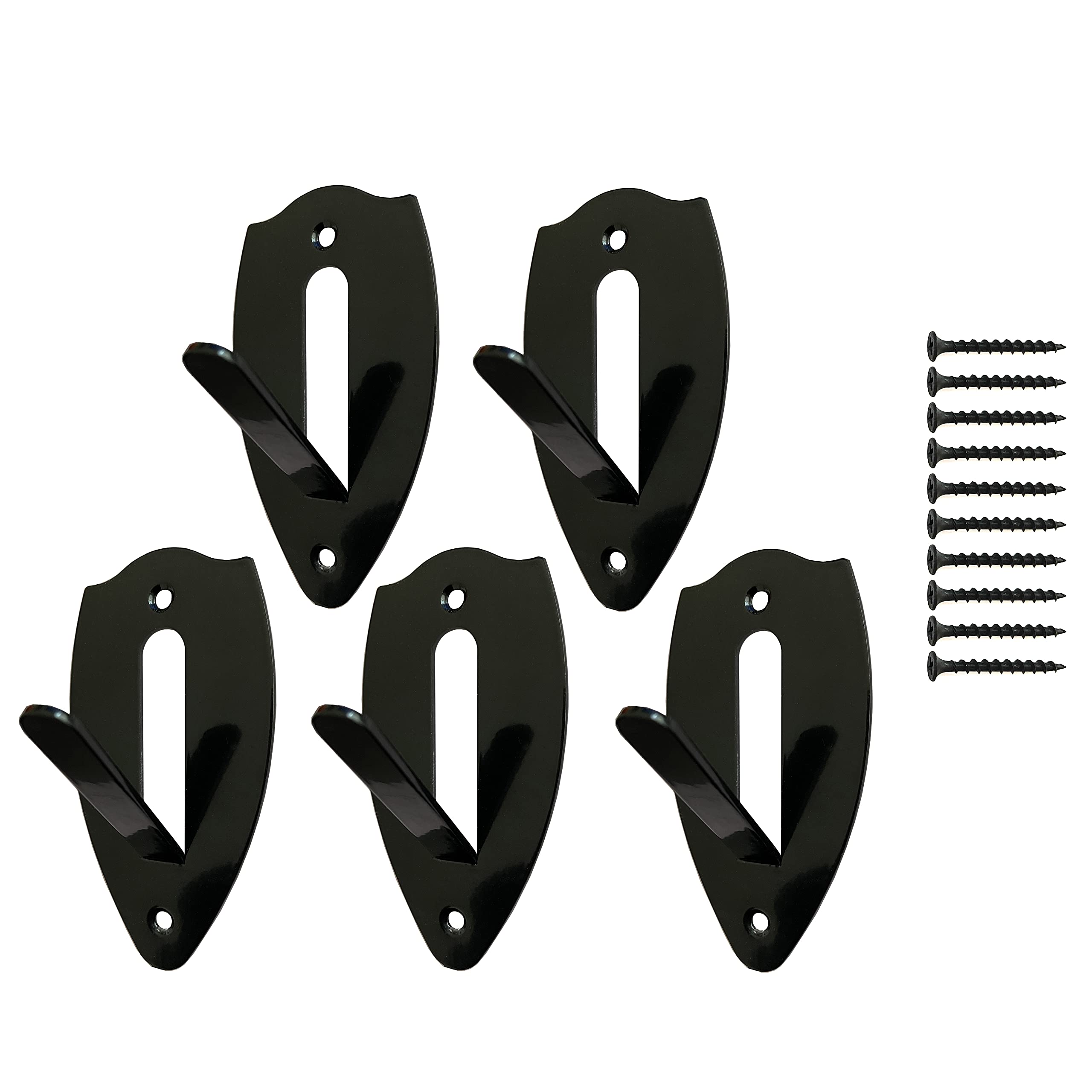 Skull Hook Trophy Mount Perfect Kit for Hanging and Mounting Taxidermy Deer Antlers and Other Skulls for Display Skull Hanger Powder Coating (Black-5)