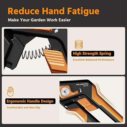 Miniatura 3 de PrunePro Tijeras de podar tijeras de jardinería Juego de tijeras de mano profesional Podadora de mano afilada Hoja de acero inoxidable Recubrimiento