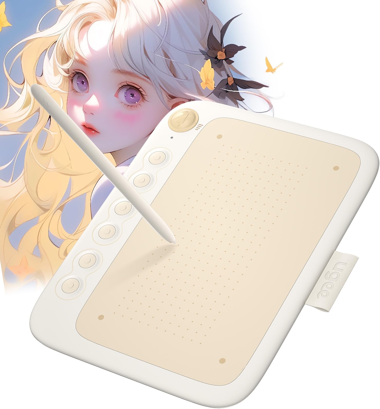 Q6 Drawing Tablet for Android Phone, Adjustable Drawing Mode Graphics Tablet with 6 Hot Keys,6.5x4inches Digital Notepad 8192 Levels Battery-Free Stylus Drawing Pad for Mac/Windows/Chrome