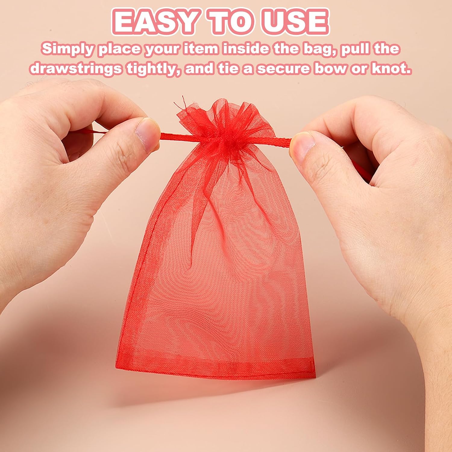 PATIKIL Organza Bags, (4 x 6 Inch, Dusty Rose)(50 Pcs), Drawstring Sheer Organza Gift Bags Mini Mesh Jewelry Gift Pouch, Suit For- Wedding/Party/Candy/Christmas/Favors image 5