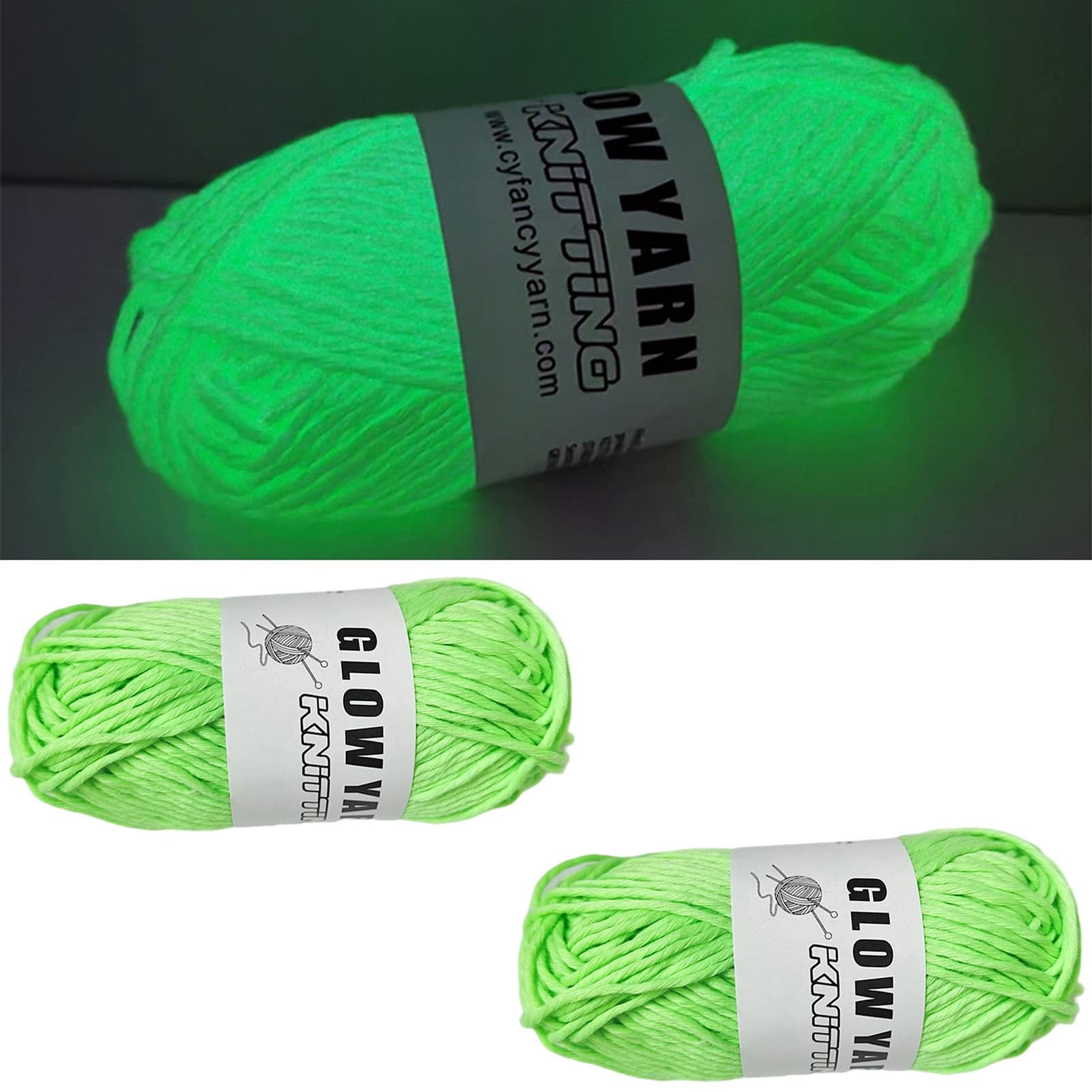 Hilo para tejer que brilla en la oscuridad anti-decoloración suave