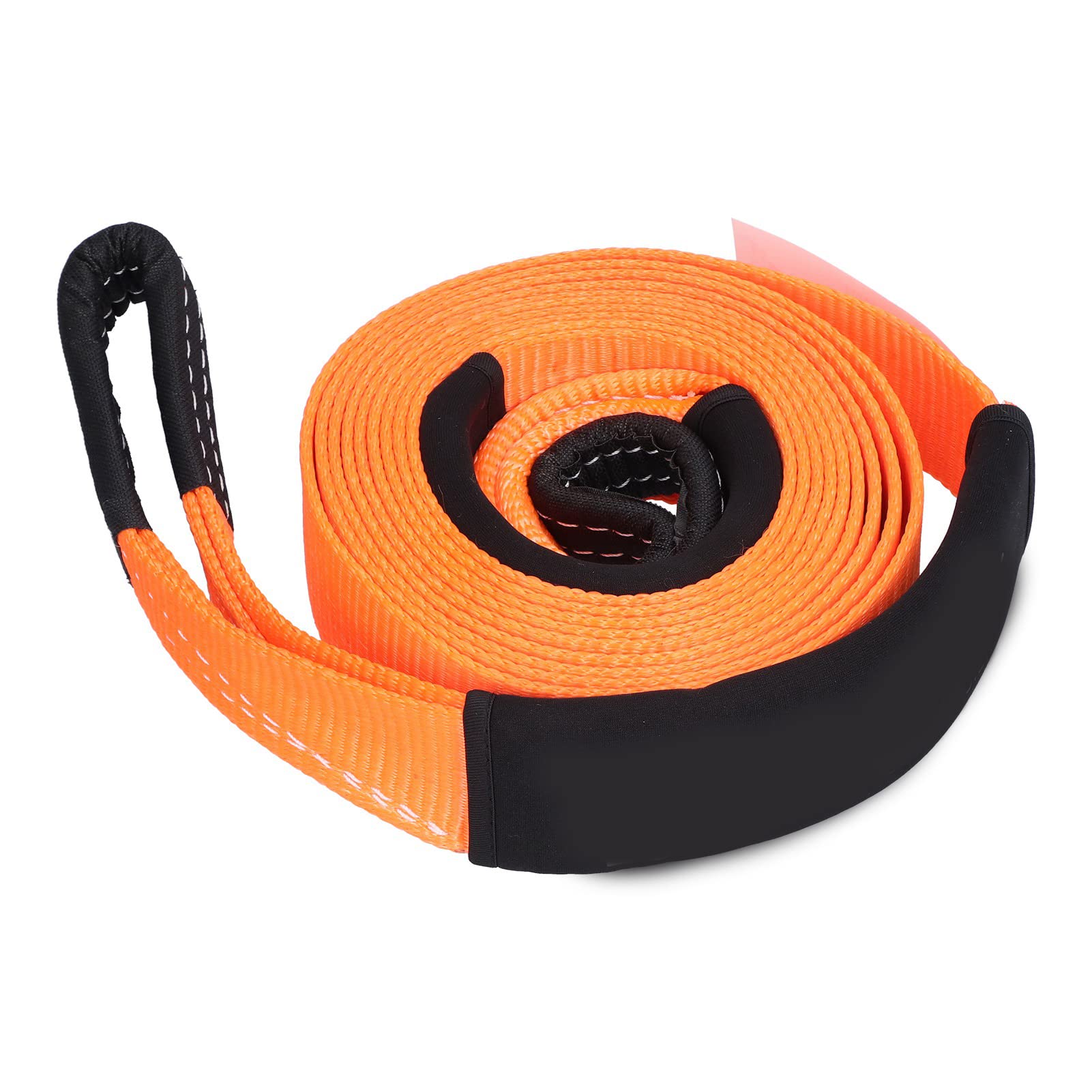 Cuerda de Remolque Offroad, Correa de tracción de poliéster de recuperación, Correa de Remolque de recuperación, 5 Metros 5 toneladas, para SUV, ATV, Kit de Correa de (Orange)
