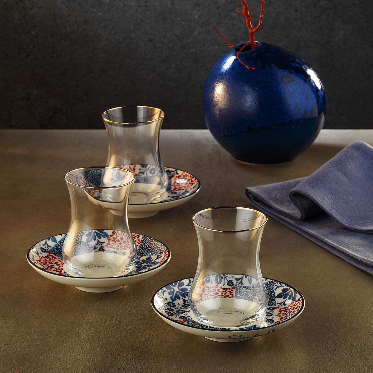 Sandro Moreno 1898 Lizbon 12 Parça Altı Kişilik Çay Seti 150 ml