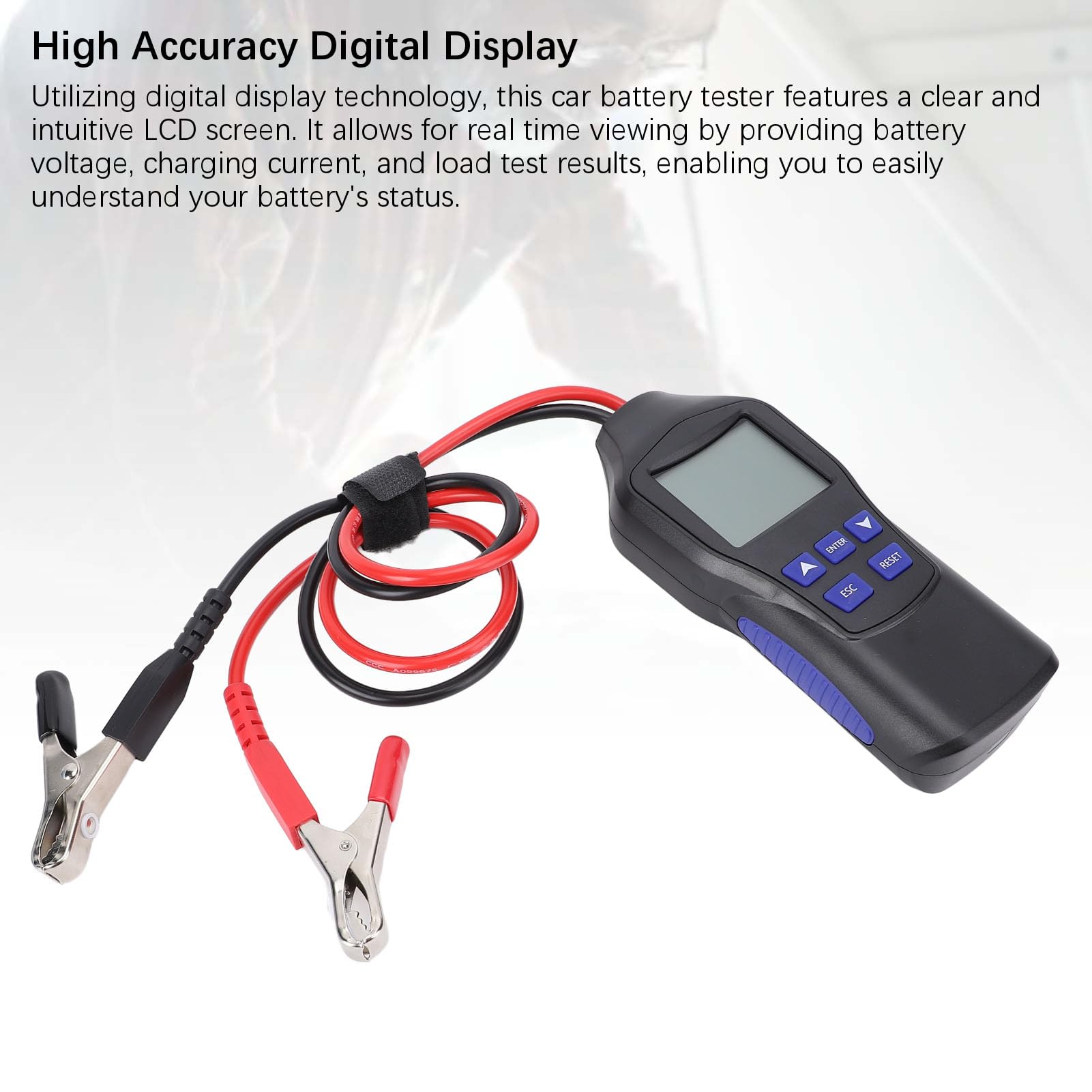 Tester Akumulatora Samochodowego Boroco 12 V 24 V LCD Wyświetlacz Wyświetlanie Prądu Wykrywanie Automotive Alternator Tester dla Motocyklowych Ciężarówek RV Marine