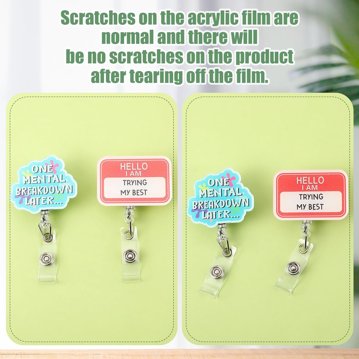 Feifeiya 24 Pcs Funny Badge Reel Nurse Cute Retractable Name ID Clip Badge Holder for Doctor Student Medical Assistant Coworker Work Accessories Bulk Gifts(Funny Style)