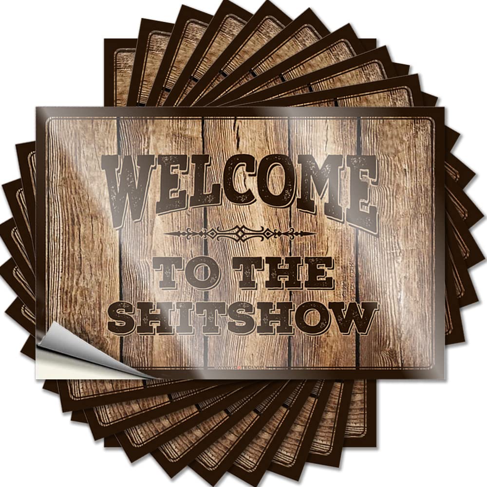 Welcome to The Shitshow Home Bar Accessories Indoor DIY | Happy Stickers Case Removable Vinyl Sticker Decal(12X18CM)