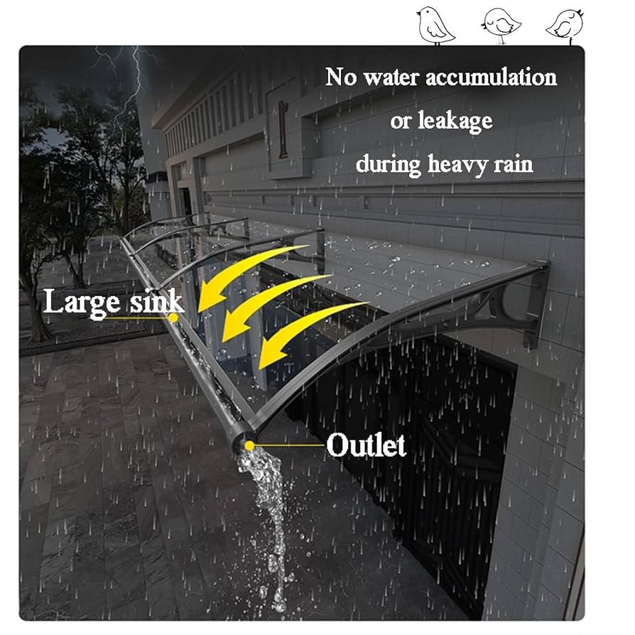 Amazon.co.jp: 透明アーチ型キャノピー 玄関 幅60cm/80cm/100cm