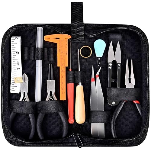 PAXCOO 19Pcs Jewelry Making Tools Kit with Zipper Storage Case for Crafting and Repair