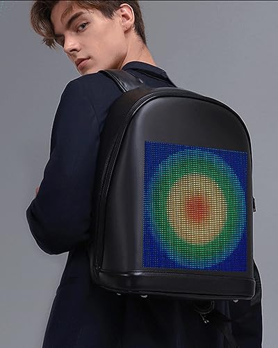 Miniatura 2 de Mochila LED, pantalla a todo color y bricolaje programable, mochila para laptop de viaje de publicidad al aire libre, requiere banco de energía para