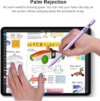 KOKABI 2. Generációs iPad Ceruza LED Kijelzővel - USB-C Töltés, Tenyérérzékelés, Dőlésérzékelés - iPad 6-10, Pro 11"/12.9", Air 3/4/5, Mini  5