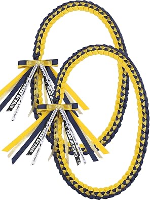 TFTAFAN Graduation Ribbon Lei Graduation Leis Necklace Class of 2026 Graduation Necklace Braided Necklace Graduation Gift Party Accessories for Women and Men