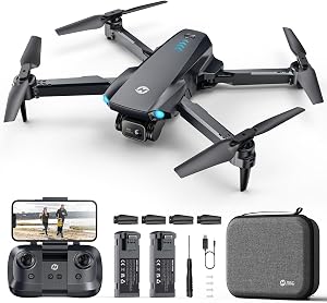 Holy Stone HS290 Foldable Drone with 1080P HD FPV Camera for Beginners, RC Quadcopter with Optical Flow, APP Control, Tap Fly, 3 Speed Modes, 2 Modular Batteries, Toys Gifts for Boys and Girls