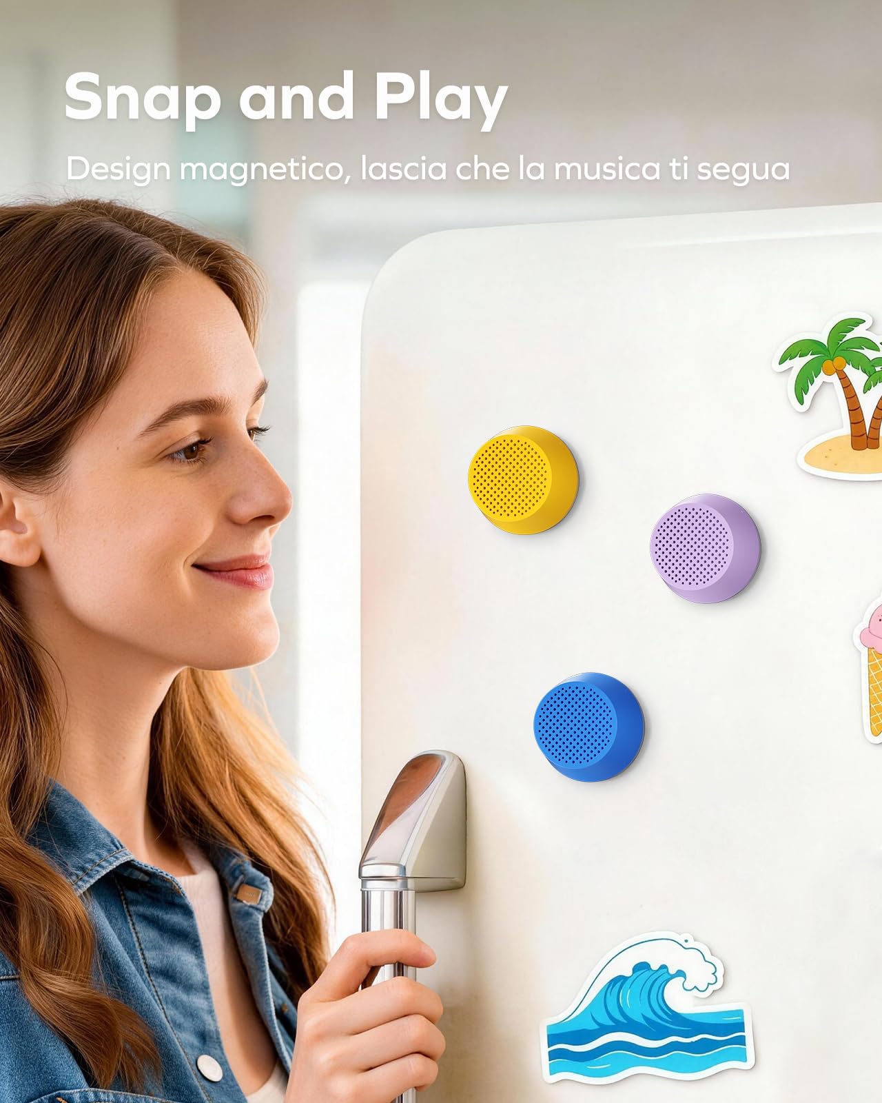MOMAX Cassa Bluetooth Portatile Magnetico, Altoparlante Bluetooth IPX4 Impermeabile, 12 Ore di Riproduzione, Stereo TWS, Cassa Musica USB-C per Esterni, Ideale per Viaggi e Come Idea Regalo, Nero