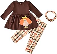 Vista 14 de Ropa de Halloween para bebé niña de 0 a 6 años, sudadera de calabaza, camisetas, camisetas y pantalones acampanados, conjunto de ropa de otoño