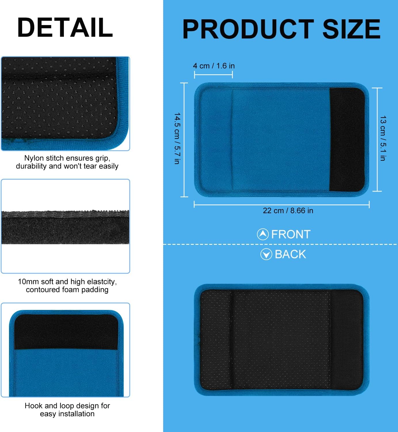 supregear Walker Grips (2 Pack), Soft Padded Hand Covers, Non-Slip Comfortable Cushion Padding for Folding Walker Handle, Moisture Wicking Mobility Accessory