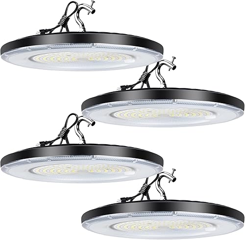 Lightdot Luz LED de tienda de alta bahía de 320 W, 45000 lm (Eqv.1200W MHHPS), luz LED UFO High Bay de 5000 K, iluminación de alta bahía para 30-42