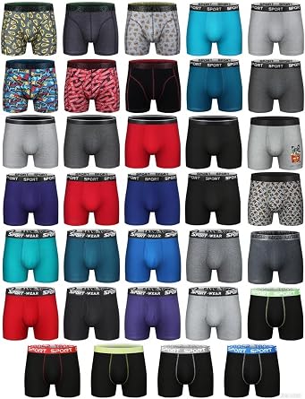 Mens Trunk Cotton Underwear Short Leg Comfy Breathable No Fly 10 Multipack