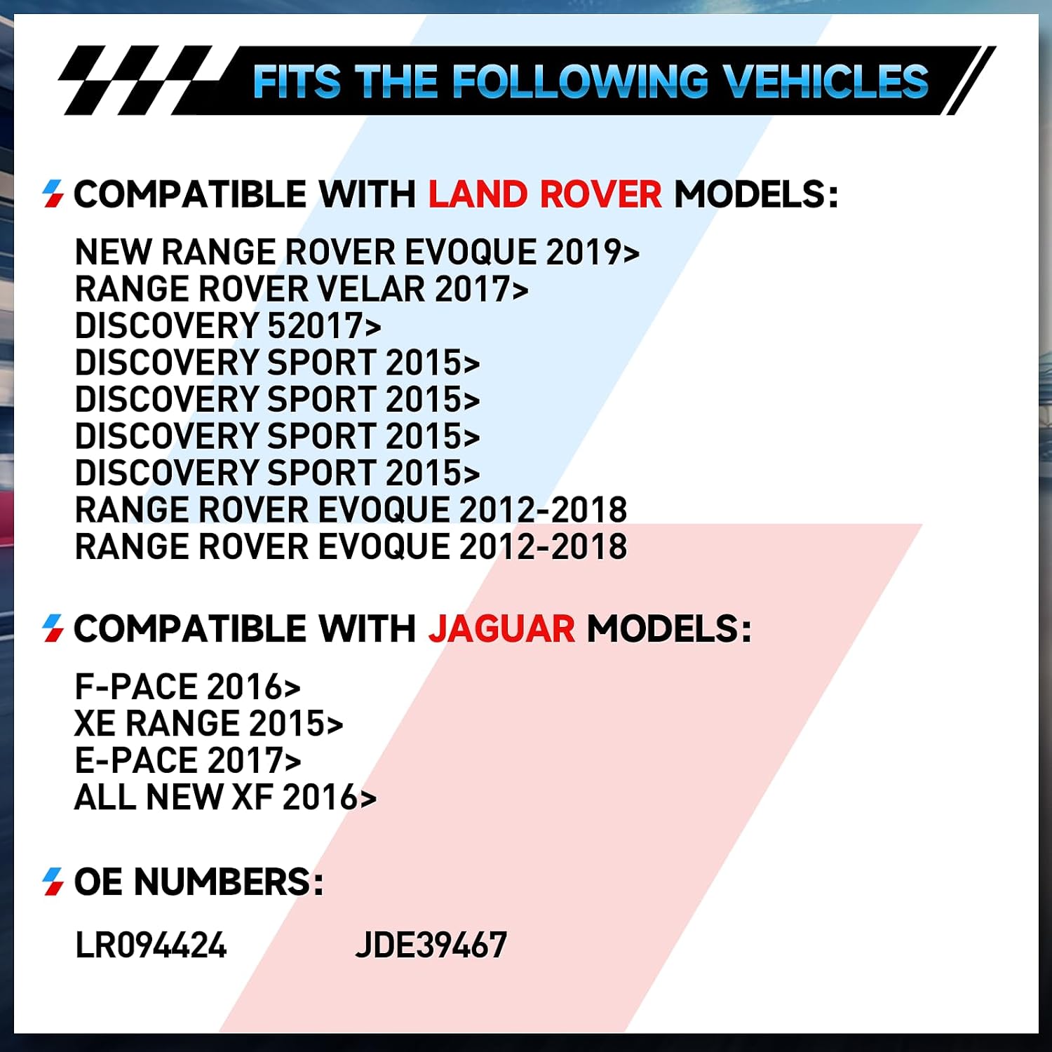 LR094424 Turbo Turbocharger Kit Compatible with Jaguar F-pace 2016 XE RANGE 2015 XF,OE#JDE39467,for Range Rover Velar 2017,for Range Rover Evoque 2012-2019, for DISCOVERY 5 2017
