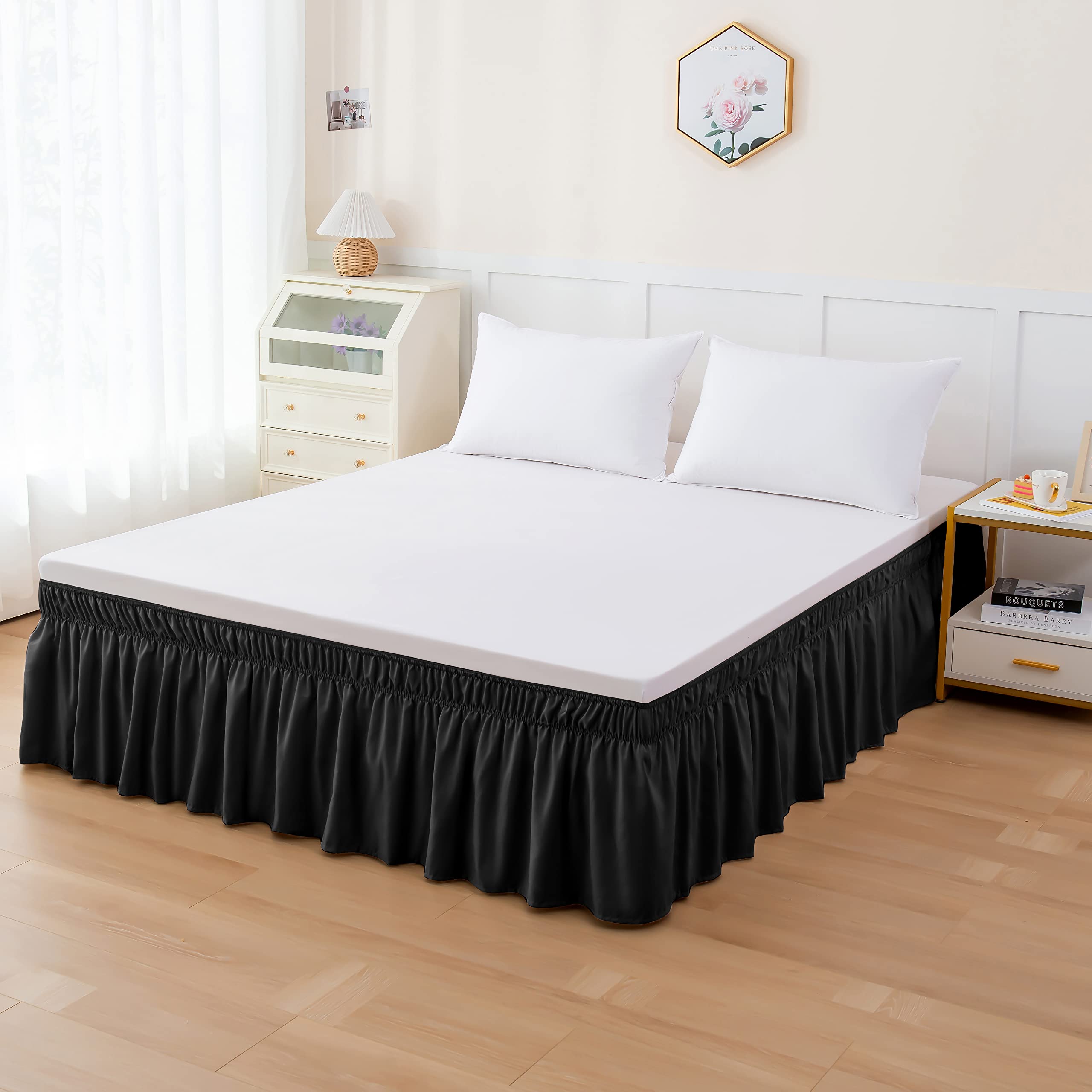 Chemin De Lit Moderne AMBERIS – Tissu Chenille Doux – Sans Décoloration – Protège La Literie – Taies D’Oreiller Séparées