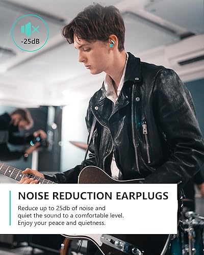 Miniatura 3 de Tapones para los oídos para dormir, con cancelación de ruido, tapones para los oídos de silicona con bloqueo de sonido, 2 pares de tapones para los