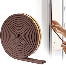 DASOSMI CREATION Door Weather Strip Draught Excluder for Doors Self Adhesive Foam Draft Excluder for Windows Door Insulation Strip Weather Stripping Door Seal Strip, Epdm, Foam, Rubber (Brown)